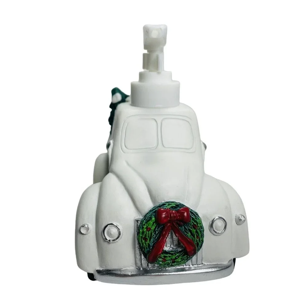 White Christmas Truck Soap Lotion Pump Dispenser By December Home